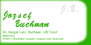 jozsef buchman business card